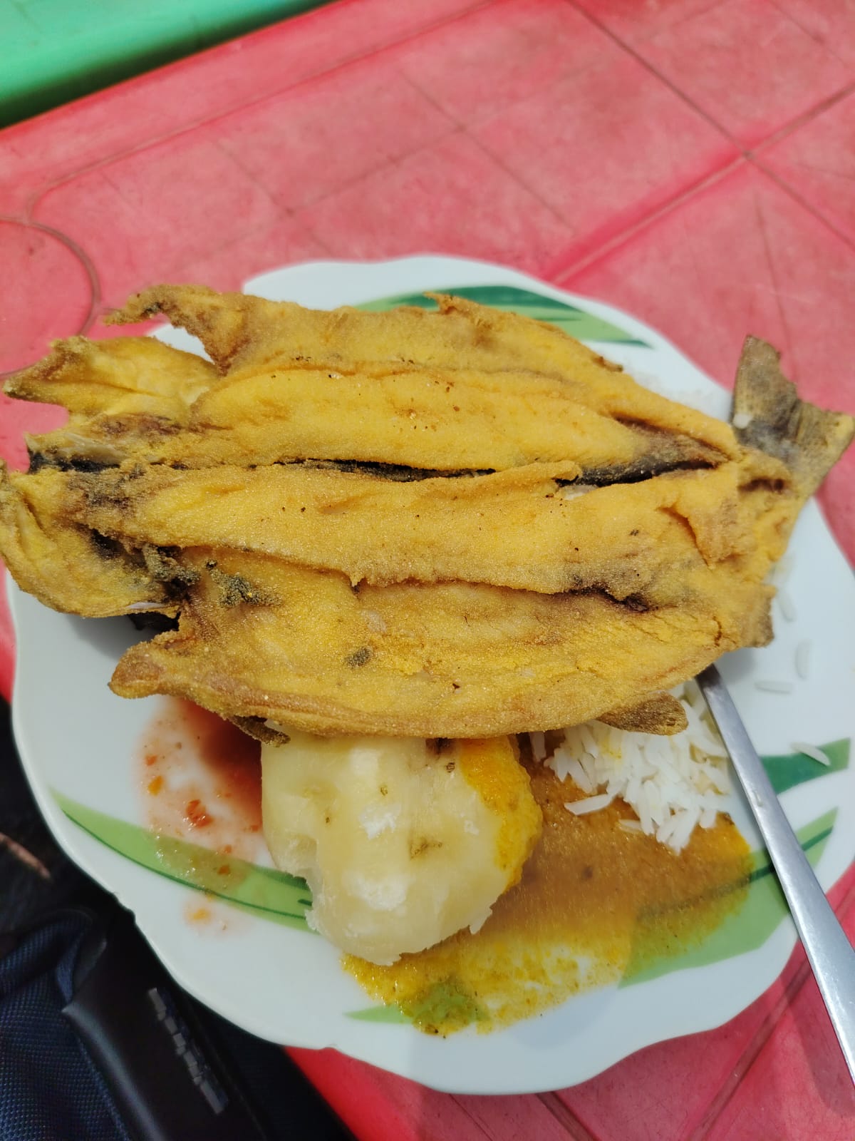 Trucha con arroz
